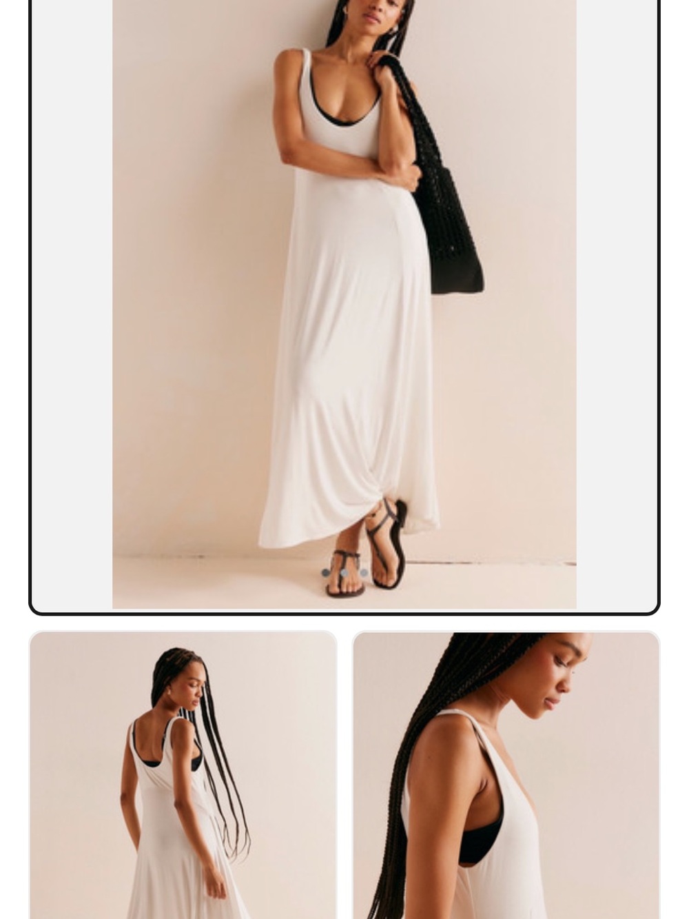 NWT Free People Beach Felix Maxi Dress/ white/Medium